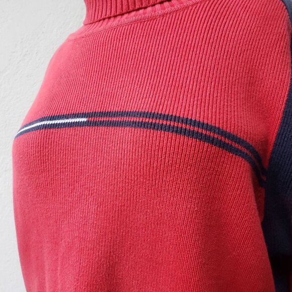 5/$100 SALE - Vintage Tommy Hilfiger Logo Ribbed Y2K Turtleneck - Picture 5 of 12